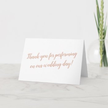 Musician Wedding Thank You Card by Apostrophe_Weddings at Zazzle