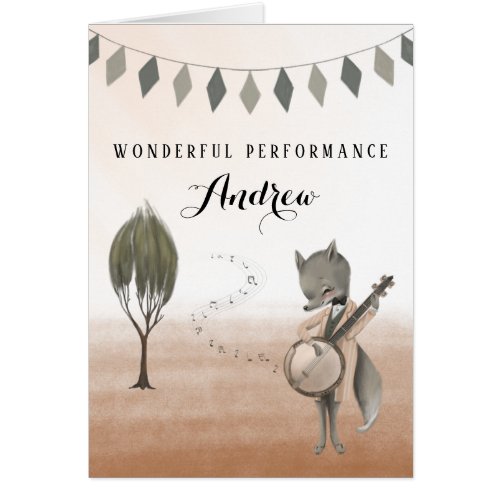 Musician Wonderful Performance Greeting Card