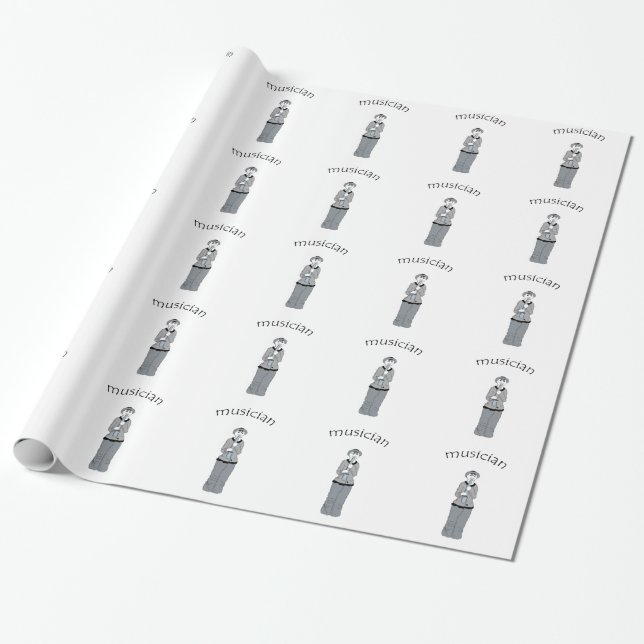 musician wrapping paper (Unrolled)