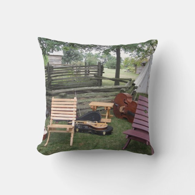 Musician's Band Camp Pillow - Dark Green (Front)