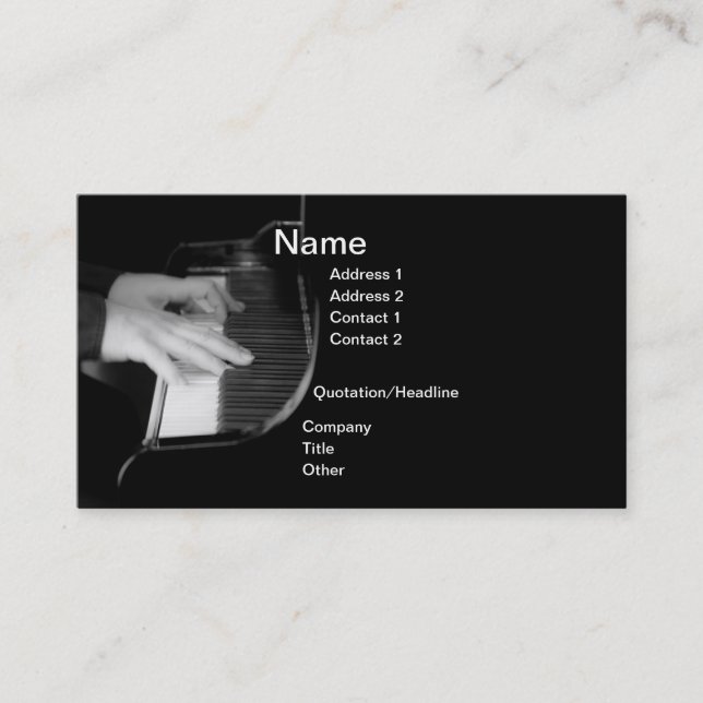 Musician's Business Card (Front)