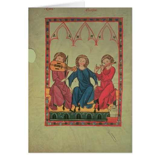 Musicians, from the Manasse Codex, a collection of Cards (Front)