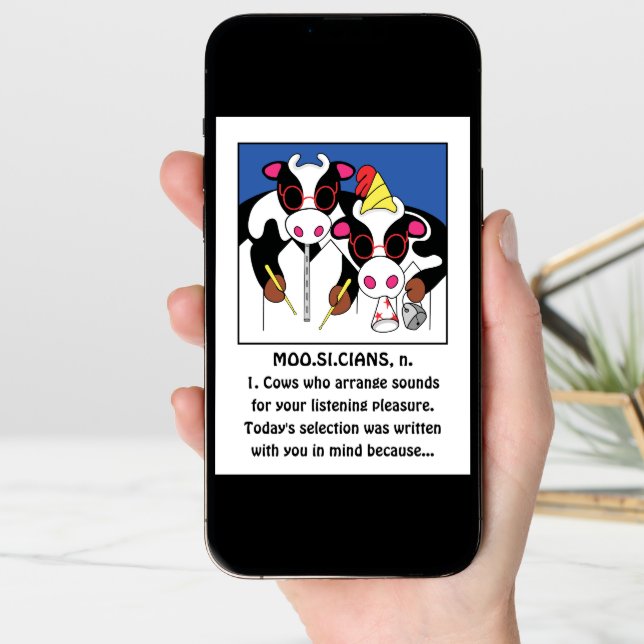 Musicians Funny Birthday Greeting Card (Front Digital)