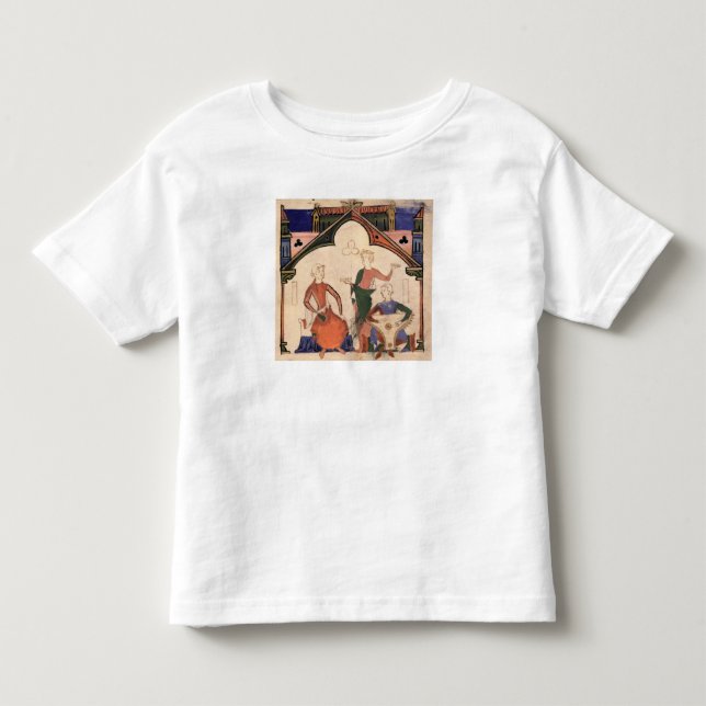 Musicians playing castanets and a psaltery toddler t-shirt (Front)
