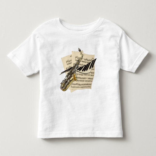 Musicians Saxophone & Piano Toddler T-shirt (Front)