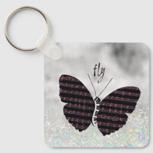 Musicians, Singers, Piano Player Butterfly Keychain
