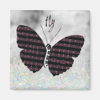Musicians, Singers, Piano Player Butterfly Magnet