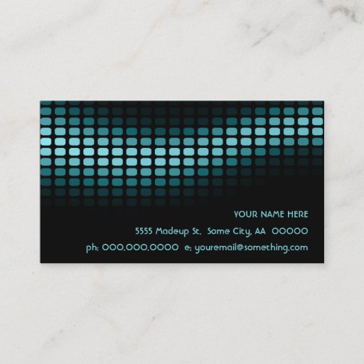 Customizable musicmeterz. business card template