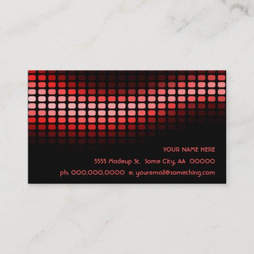 Customizable musicmeterz. business card