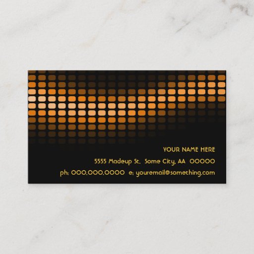 Customizable musicmeterz. business card template