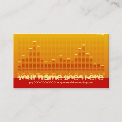 Customizable musicmeterz. v2. business card