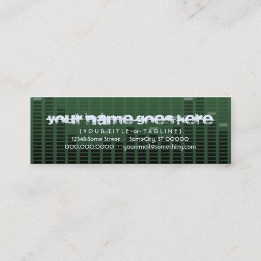Customizable musicmeterz. v2. business card