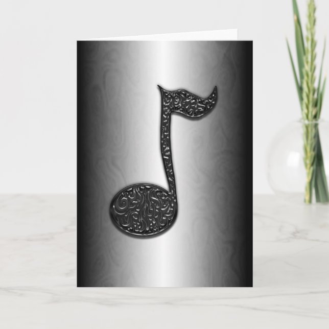 Musicnote Abstract greeting card (Front)