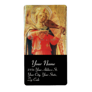 MUSIICAL ANGEL IN RED AND GOLD ,Black Label