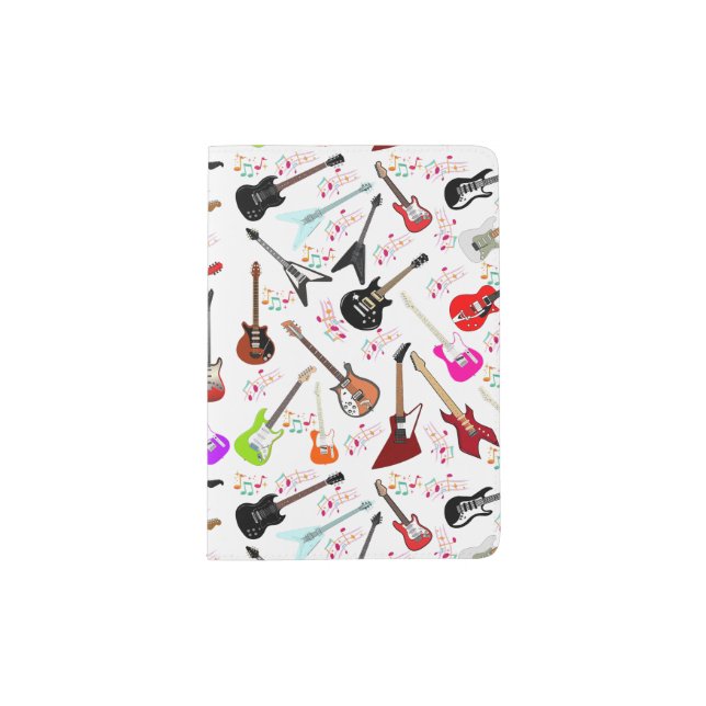 Musikliebhaber aufgepasst Trendige Gitarren& Noten Passport Holder (Front)