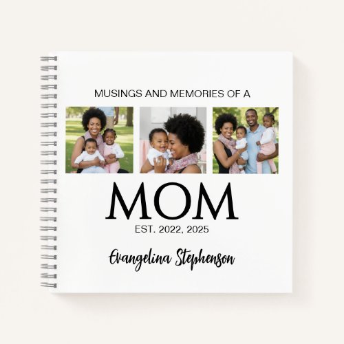 Musings Memories of a Mom Established Caps 3 Photo Notebook