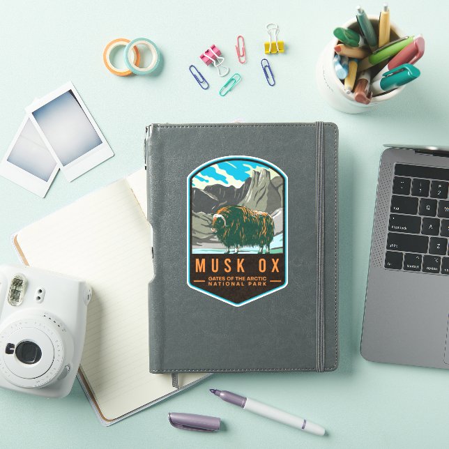 Musk Ox Gates Of The Arctic National Park Sticker (iPad Cover)