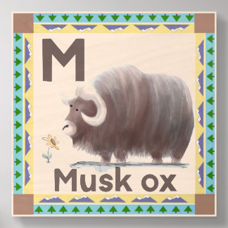 Musk Ox Wood Photo Tile