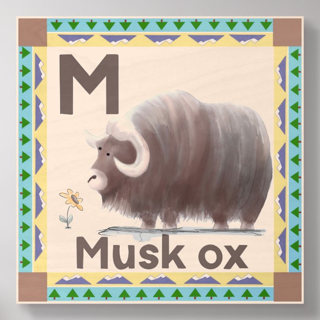 Musk Ox Wood Photo Tile (Front Set)