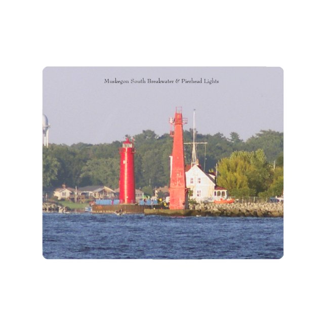 Muskegon Entrance Lights metal wall art (Front)