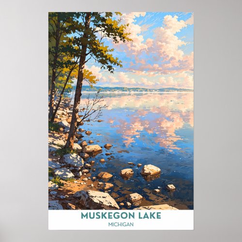 Muskegon Lake Michigan Poster