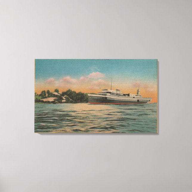 Muskegon, MI - View of Milwaukee Clipper Canvas Print (Front)