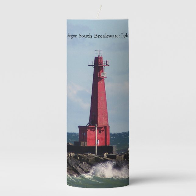 Muskegon South Breakwater Light candle (Front)
