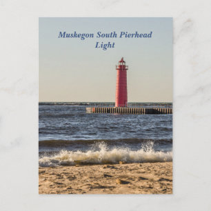 Muskegon South Pierhead Light Postcard