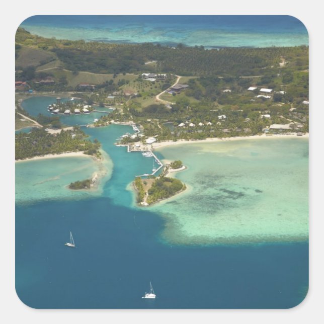 Musket Cove Island Resort, Malolo Lailai Island Square Sticker (Front)