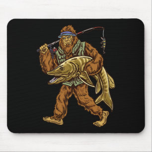 Muskie Fishing Bigfoot Musky Hunting Fishermen 1 Mouse Pad