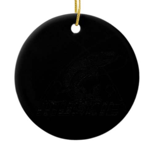 Muskie Fishing  Ceramic Ornament