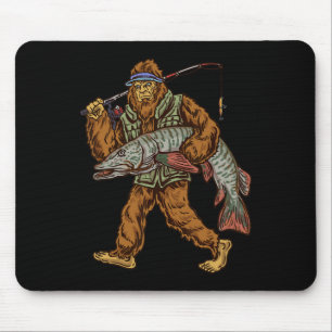 Muskie Fishing Tiger Musky Hunting Bigfoot Fisherm Mouse Pad