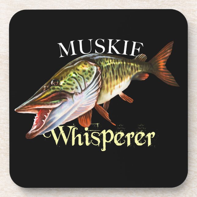 Muskie Whisperer Beverage Coaster (Front)