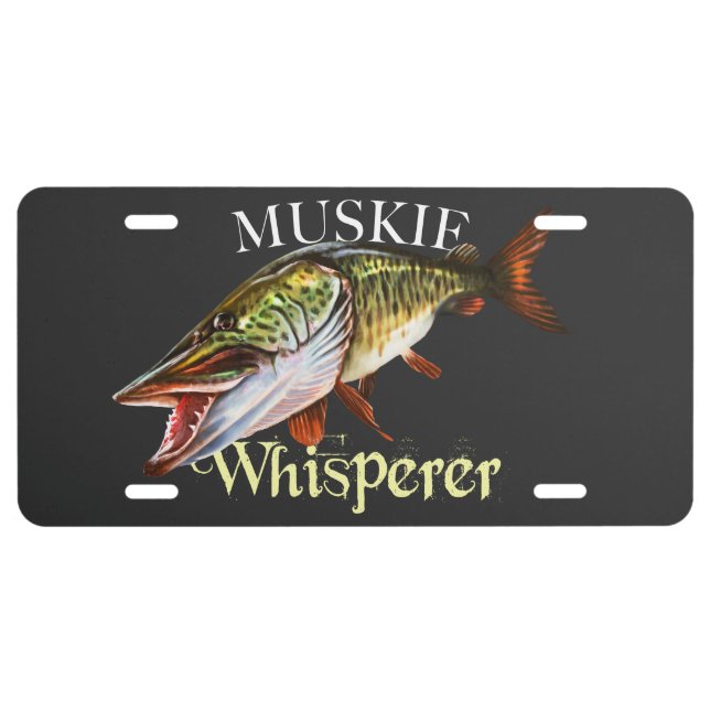 Muskie Whisperer License Plate (Front)
