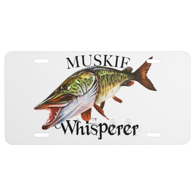 Muskie Whisperer License Plate (Front)