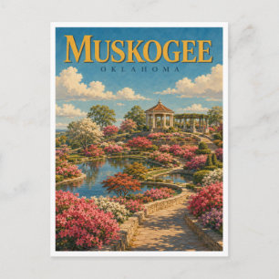 Muskogee Oklahoma Honor Heights GeoSaga Postcard