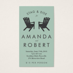 Muskoka Chair Stag and Doe Ticket, Aqua