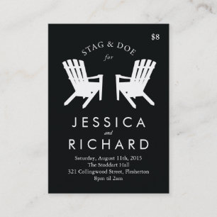 Muskoka Chair Stag and Doe Ticket // Black & White