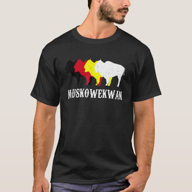 Muskowekwan Saulteaux People Native American T-Shirt (Front)