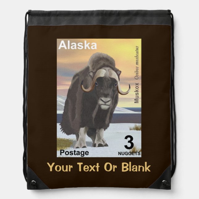 Muskox Drawstring Bag (Front)