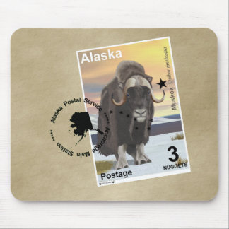 Muskox Stamp Souvenir Mouse Pad