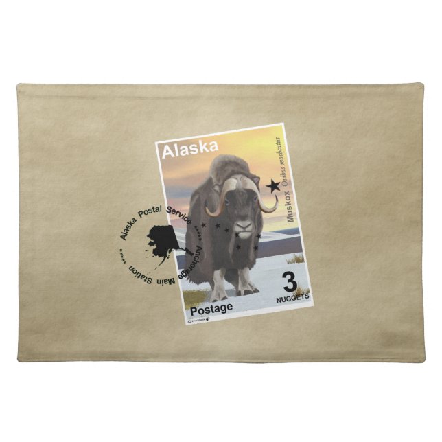 Muskox Stamp Souvenir Placemat (Front)