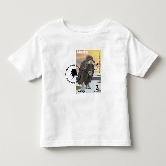 Muskox Stamp Souvenir Toddler T-shirt (Front)