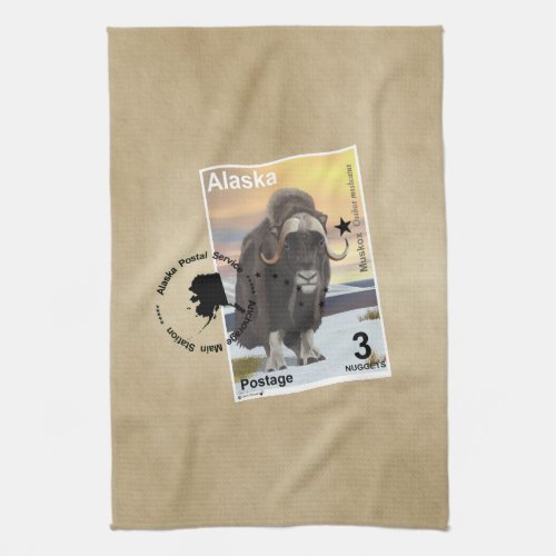 Muskox Stamp Souvenir Towel