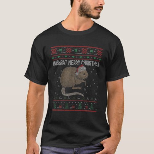 Muskrat Merry Christmas Xmas Sweater Santa Muskrat