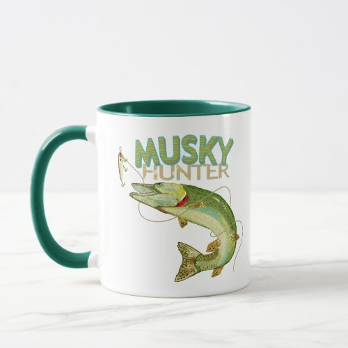 Musky Hunter Fisherman Trendy Design Coffee Mug