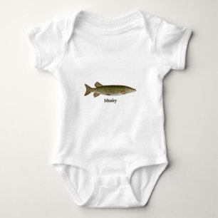Musky (muskellunge) baby bodysuit