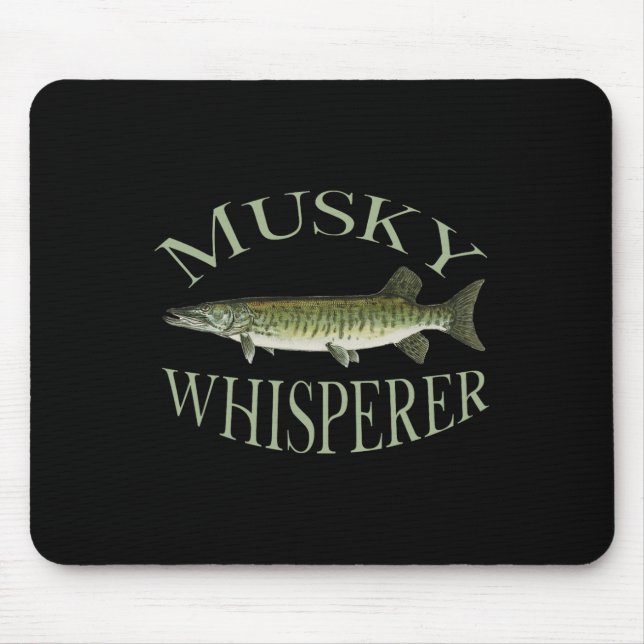 Musky Muskellunge Fish Illustration Art Fishing An Mouse Pad (Front)