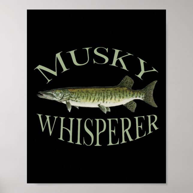 Musky Muskellunge Fish Illustration Art Fishing An Poster (Front)