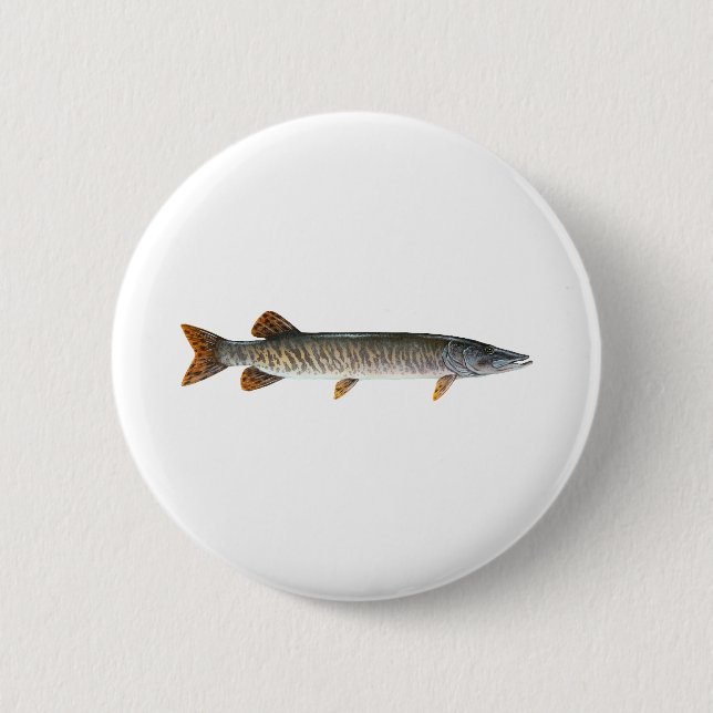 Musky - Muskellunge Pinback Button (Front)